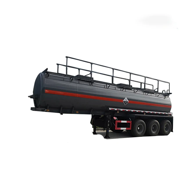 Competitive price 3-axle chemical semi-trailer sulfuric acid transport tank semi-trailer