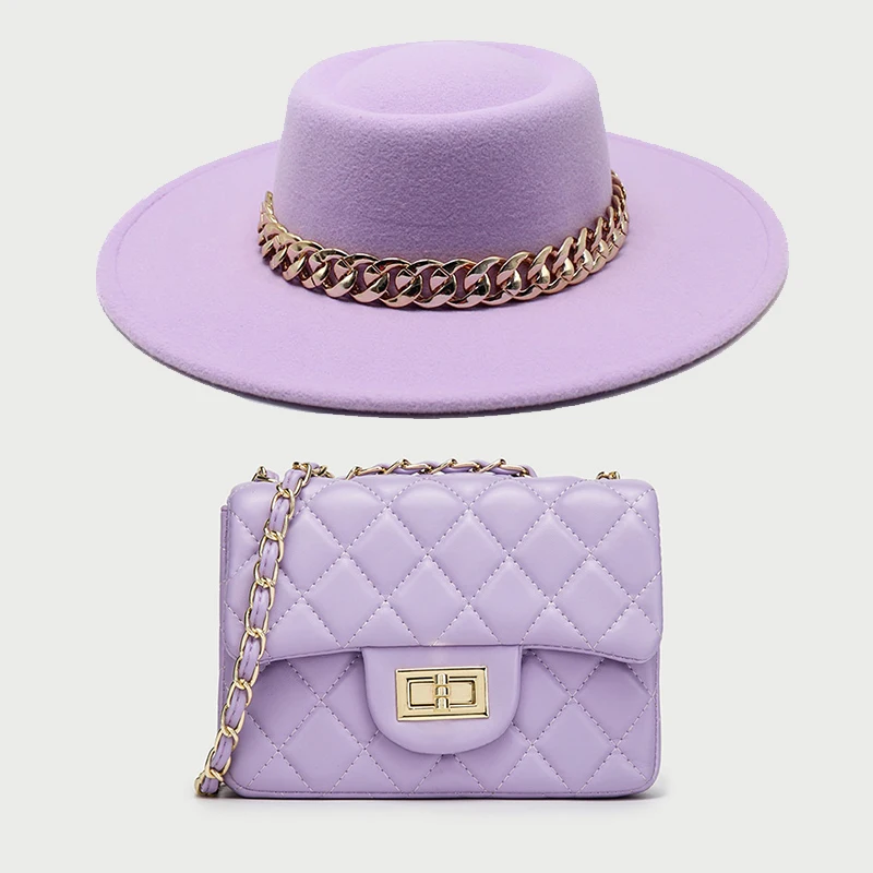 Manufactory Direct Purse Sets cute handbags woman luxury Jazz sunshade hat and purse sets