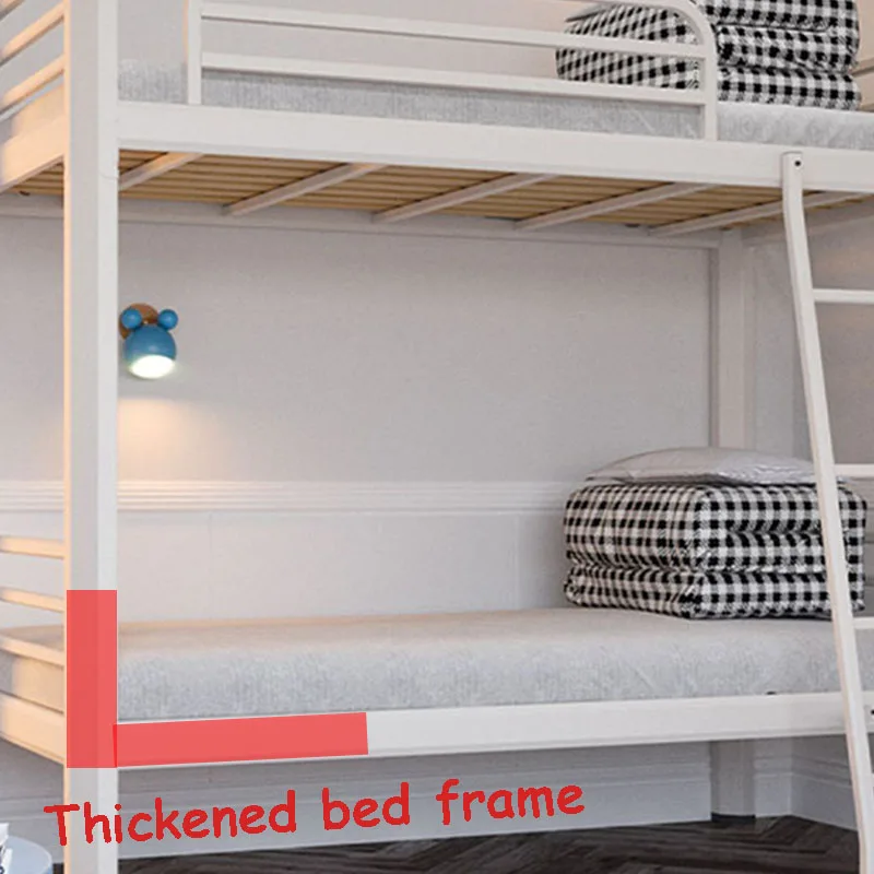 Hongkai Dormitory Single Queen King Metal Bunk Bed Hostel Bunk Bed School Apartment Steel Bunk Bed