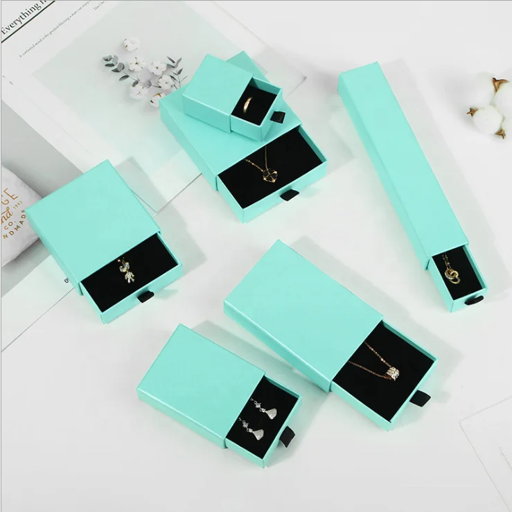 Custom printed accessories jewellery gift box schmuck drawer bracelet earring necklace ring jewelry box packaging for jewellery