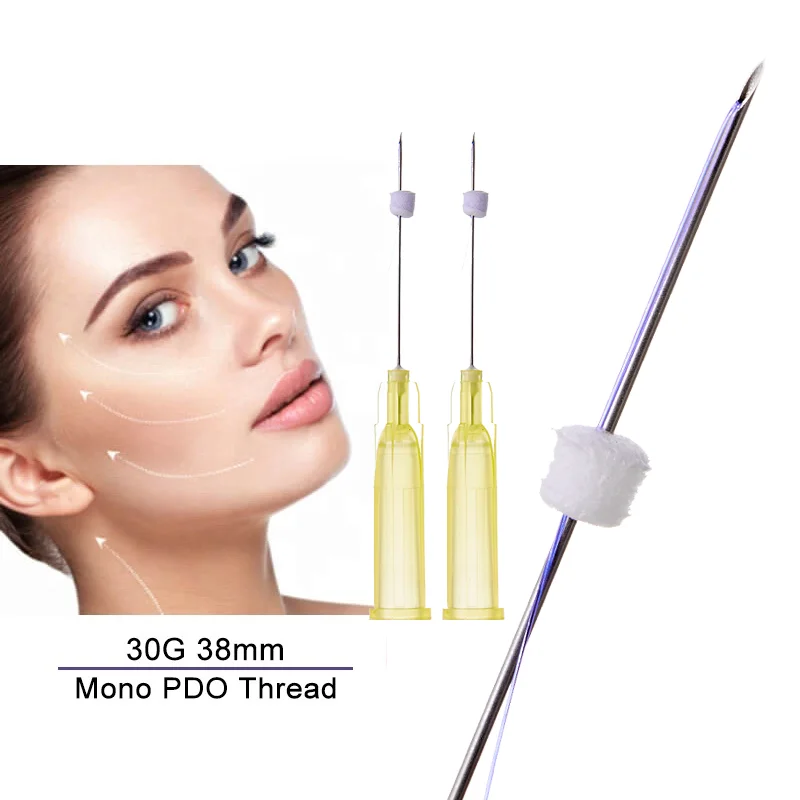 Best selling Absorbable sutures polydioxanone korea  face lifting 30G 13mm hilo mono pdo thread needle