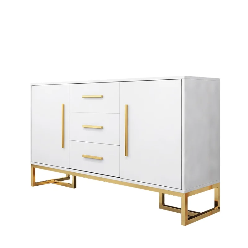 Modern simple light luxury side cabinet wine storage  and  living room wall household tea cabinet