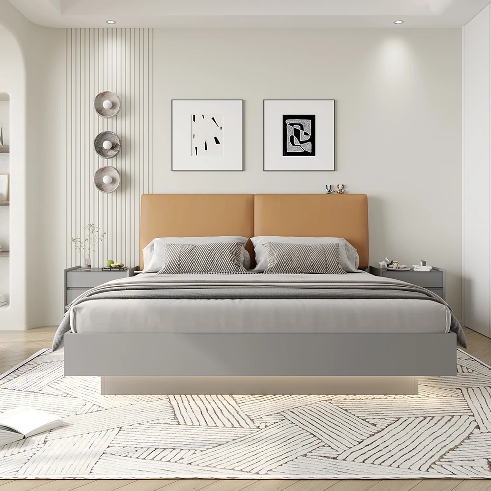Luxury Modern Solid Wood Beds With Air-operated Storage Bedroom Furniture Wooden Bed With Cabinet For Bedroom