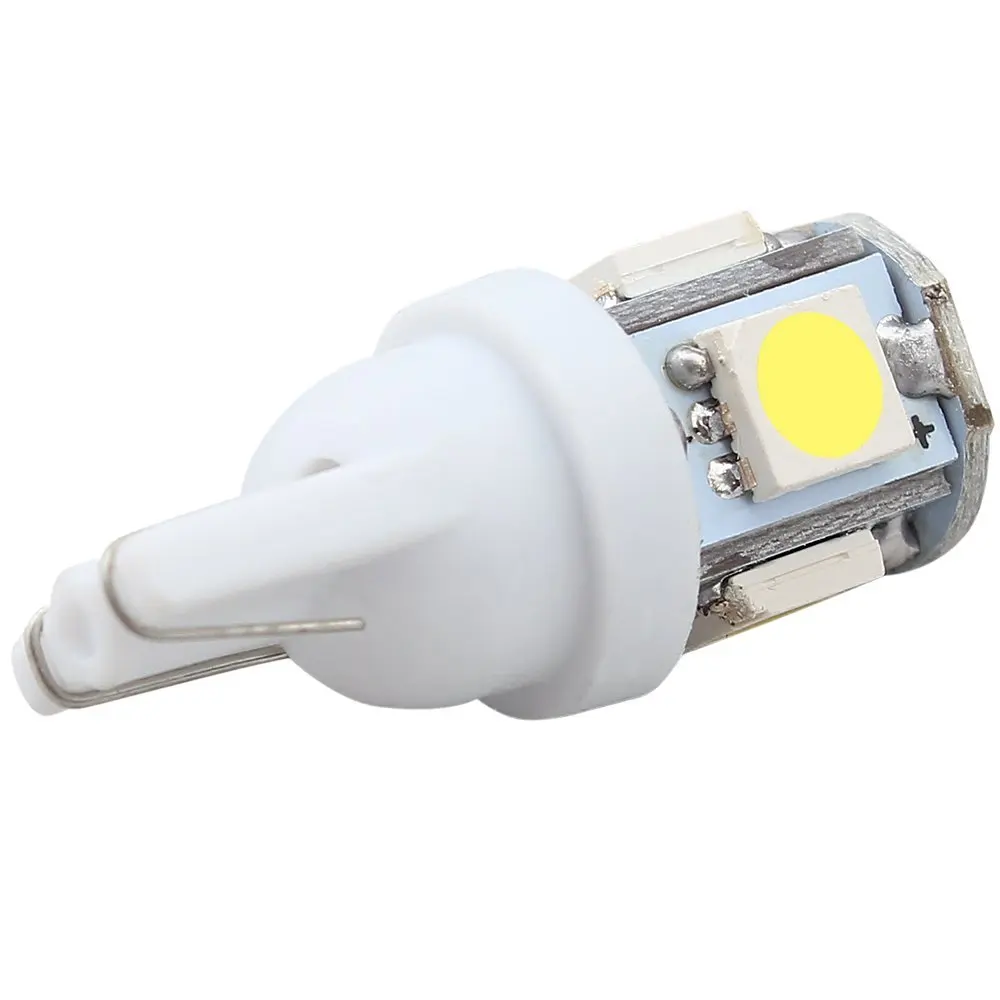 5 цветов на выбор T10 Клин * SMD 5050 Белая светодиодная лампа W5W 2825 158 192 168 194 Внутренняя купольная для чтения
