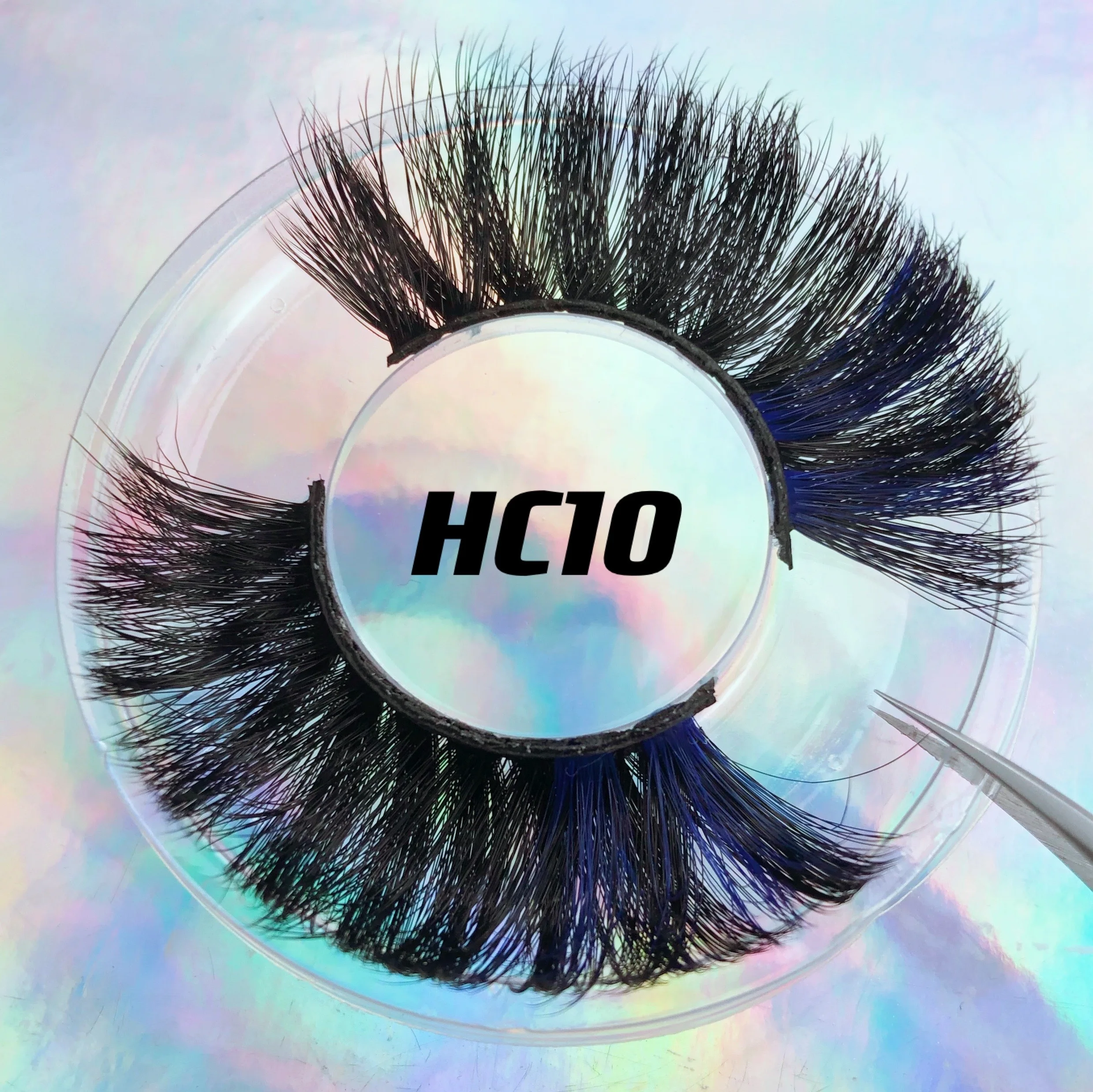 2022 New Styles Factory Faux Mink Strip lashes Wholesale Luxury Fluffy Black Cotton Band False Mink Color Eyelashes