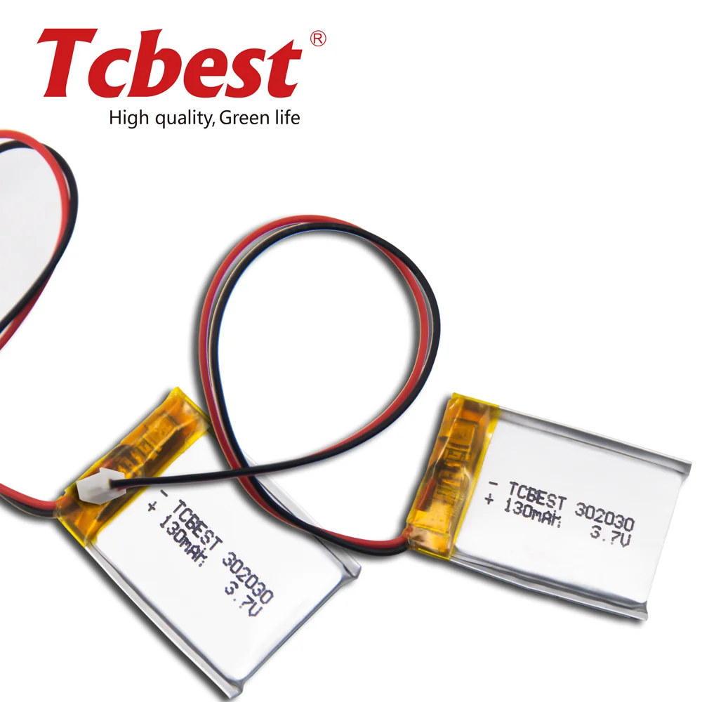 2024 Tcbest OEM 3 7 В TC302030 140 мАч полимерный литиевый высокопроизводительный Аккумулятор для бытовой электроники