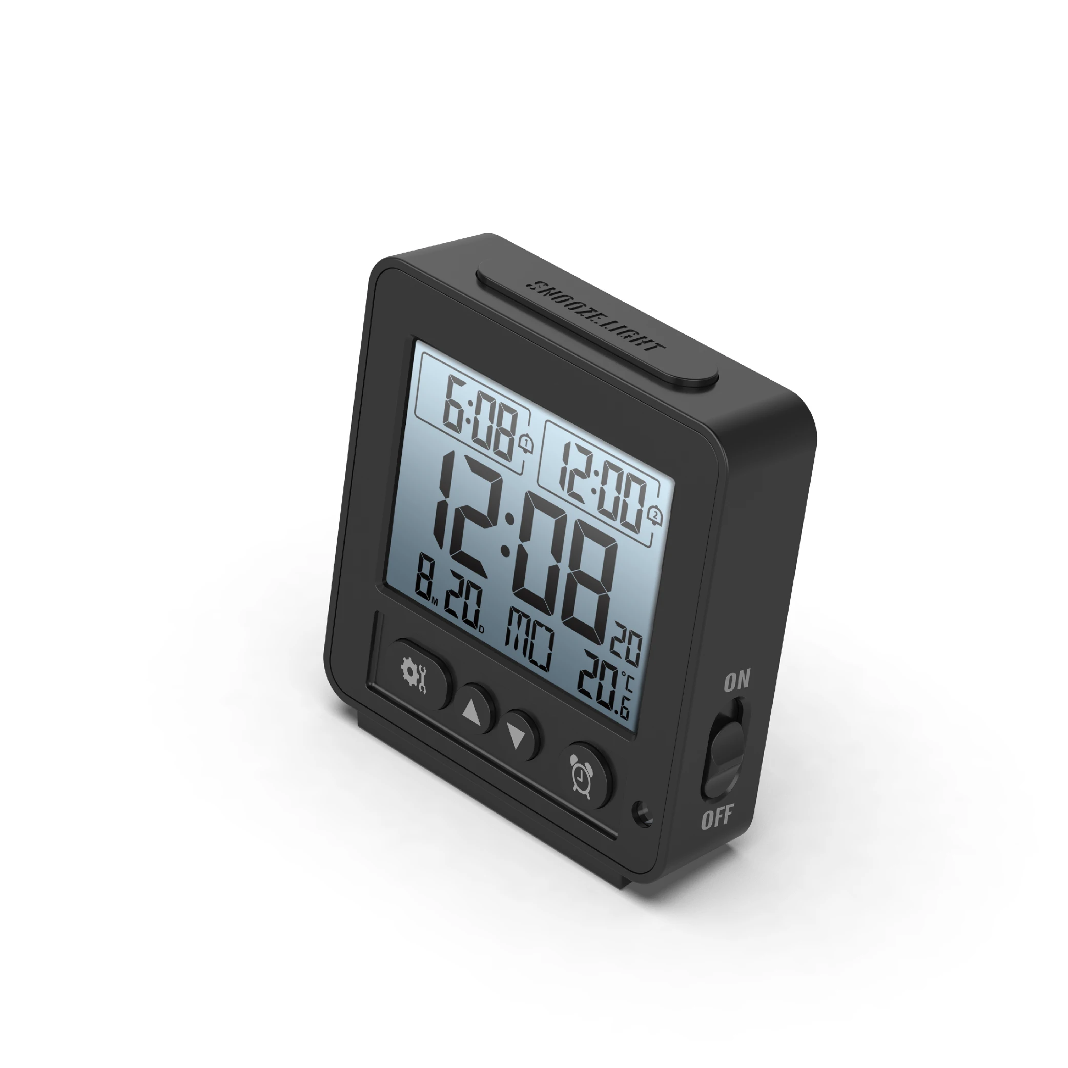 RCC alarm clock wireless indoor outdoor sensor radio controlled clock with sun rise set time moon
