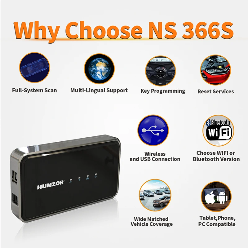 High-quality diagnostic tool for car NS366S similar to thinkdiag automotive diagnostic device with tablet