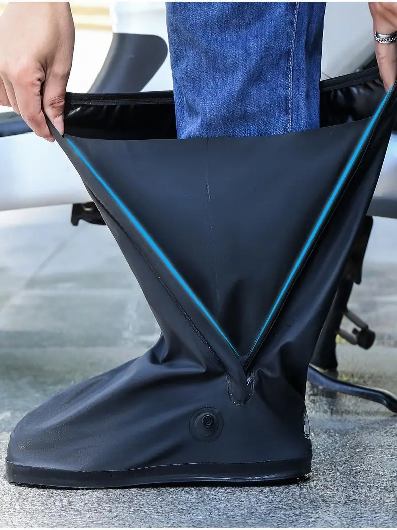 Waterproof rain boots wholesale outdoor rainy day riding motorcycle PVC reusable for men and women