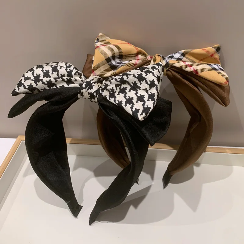 Korean Colour Clashing Bow Headband Designer Knot Hairbands For Women Beauty Hair Clips Headbands Hair Accessories