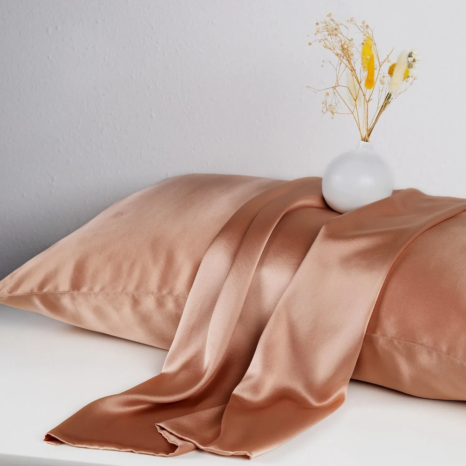 Envelope Embroidery Silk Pillowcase 19 Momme 100% Pure Mulberry Oeko Tex Silk Pillow Case