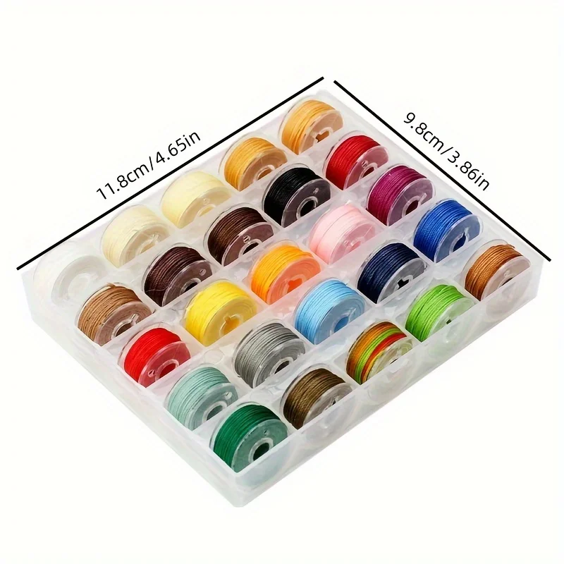 Sewing accessories 25 color round wax thread hand sewing thread 0.45/0.55/0.65mm wax rope spindle