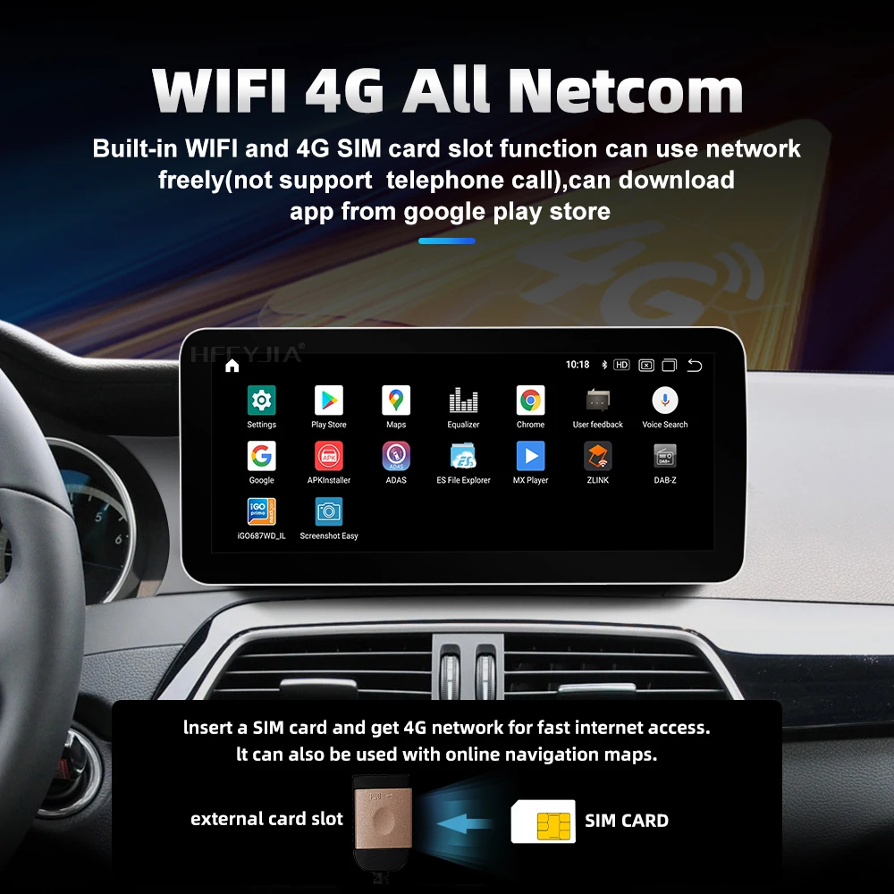 12.3 Inch Android 13 Car Radio Stereo Screen WIFI SIM Carplay Multimedia For Mercedes C GLC W204 W205 W447