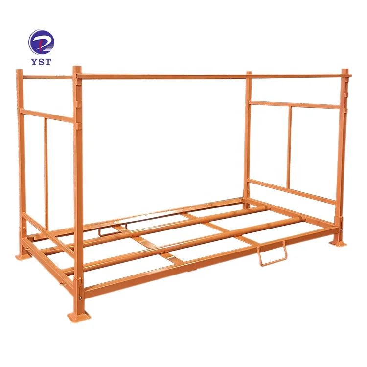 Powder Coating Metal Spare Steel Stacking The Commercial Moving Folding Wheel And Tire Pallet Storage Transport Rack Warehouse