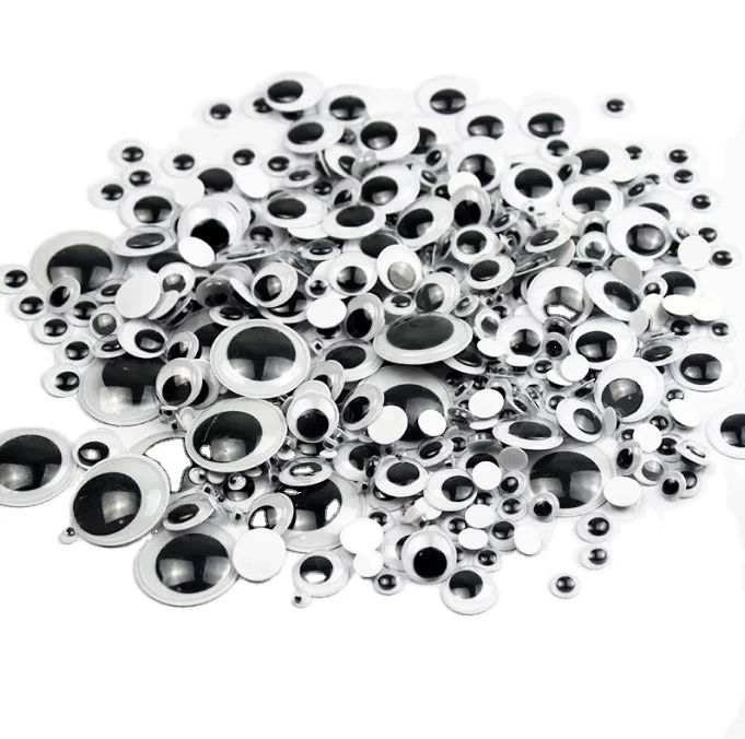 Factory Direct Sales Wiggle Eyes Self Adhesive Black White Googly Eyes for DIY Crafts Decoration