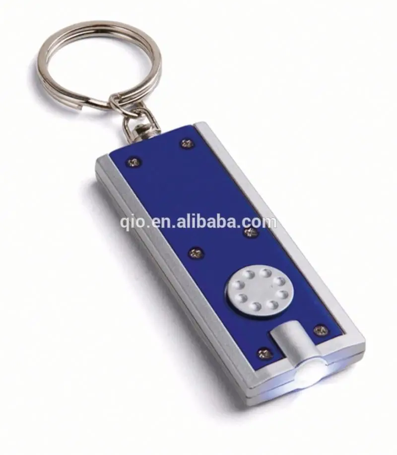 promotion led light flash keychain and keyring and key tag