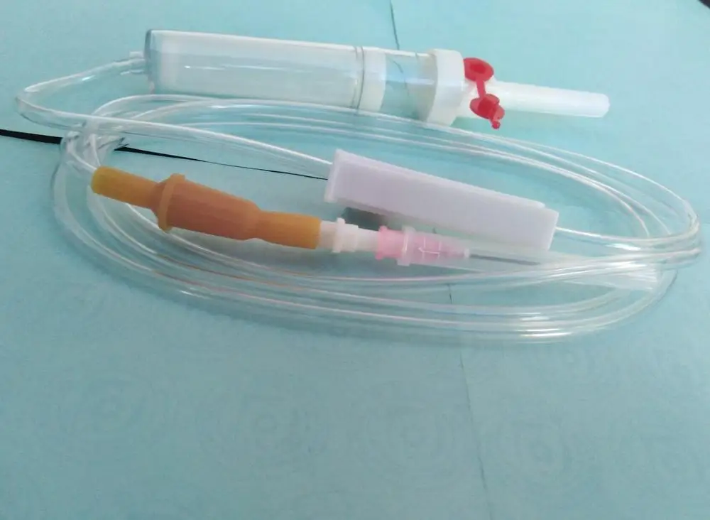 latex free DEHP free blood transfusion set blood giving set