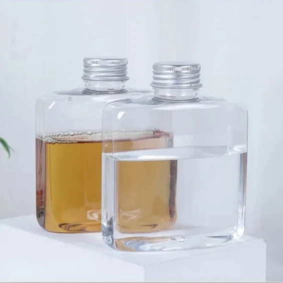 Popular PET Disposable Coffee Bottle 250ml Milk Tea Bottle Creative Portable Plastic Juice Beverage Bottle