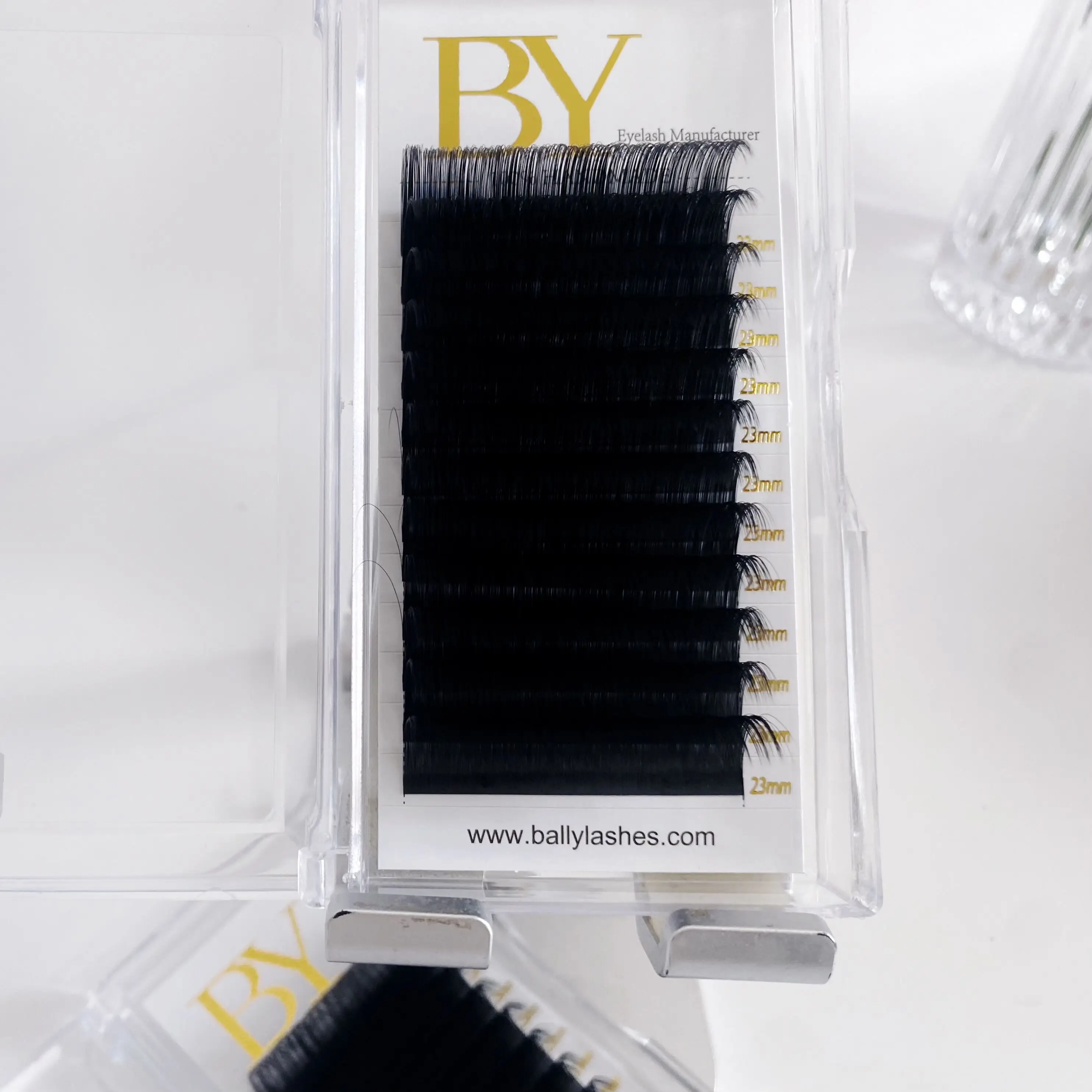 Matte black mega volume C D CC L M 0.05 0.03 volume eyelash extension lash trays individual eyelash extensions mink Korean PBT