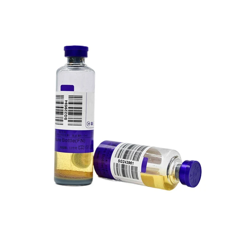 Laboratory Bacterial Culture Blood Bottles Microbiology Anaerobic Culture Bottle