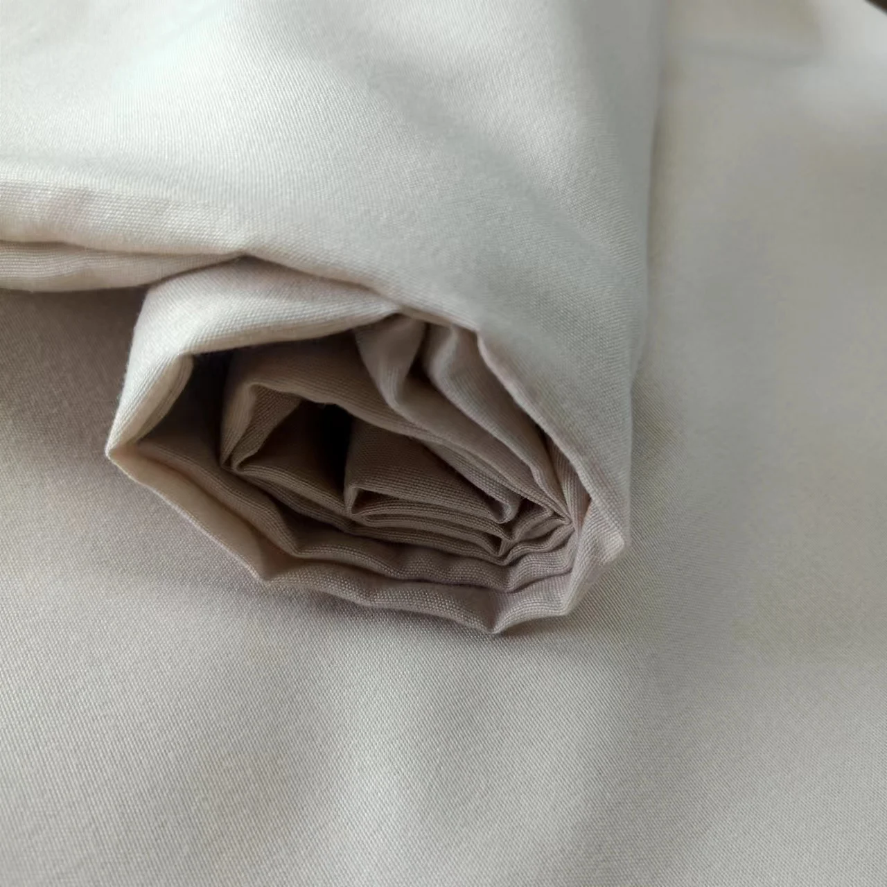 Custom your own color plain dyed brushed micro fiber white polyester bedsheets fabric in roll