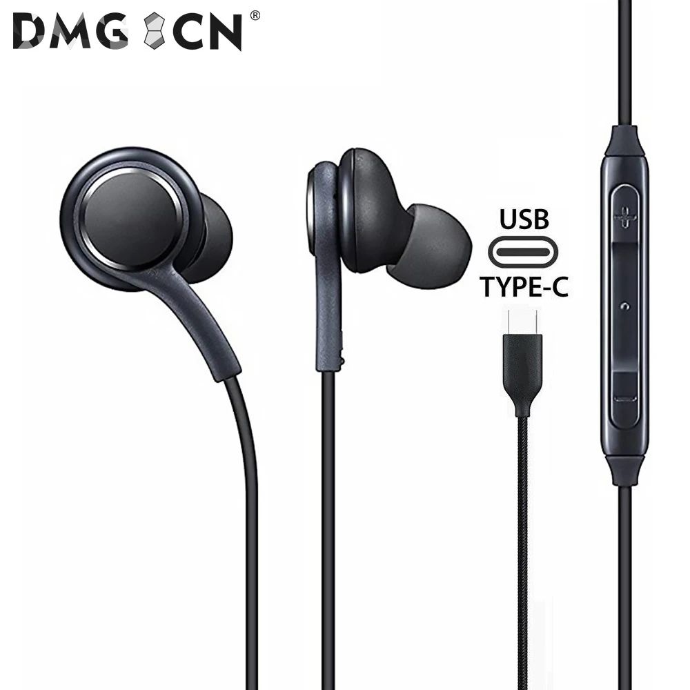 2021 The New Earphones eo IG955 Type-C In-ear with Mic Wire Headset for SAMSUNG S10 S10+ Note10 smartphone