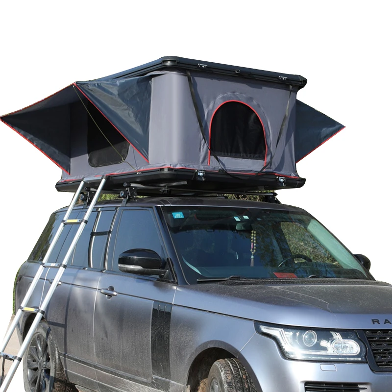 Camping Outdoor Hiking Rooftop Roof Top Car Tent Triangle Clamshell Aluminum 1-3 Person Hard Shell Top Roof Tent