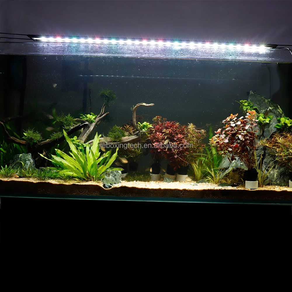 17W Full Spectrum Aquarium LED Light with 10 Levels of Brightness,  Timer function, RGB Light for 16-24inch freshwater fish tank