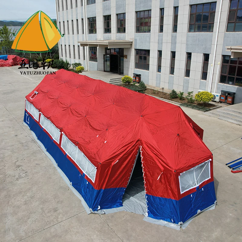 Winter Warm Emergency Refugee Shelter Aluminum Alloy Tube Structure Waterproof Ventilate Camping Disaster Relief Tactical Tent