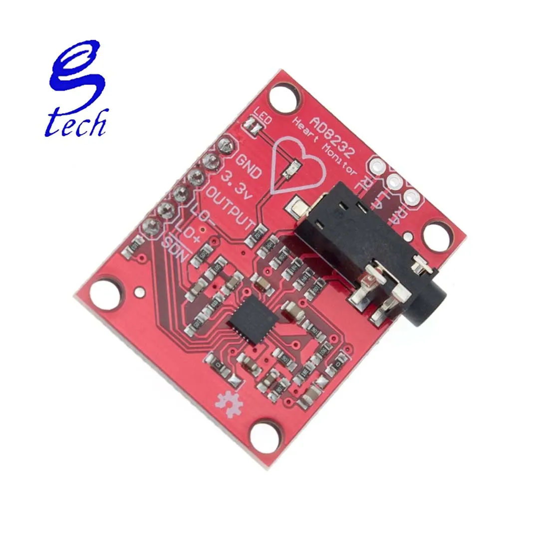 Ecg module AD8232 ecg Measurement Pulse Heart ecg Monitoring Sensor Module Kit AD8232