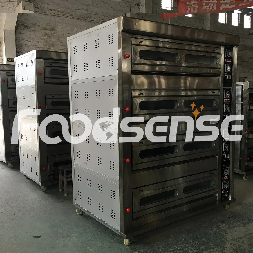4 ячейки, 16 лотков, производитель духовки Foodsense, промышленная электрическая печь для выпечки хлеба на продажу