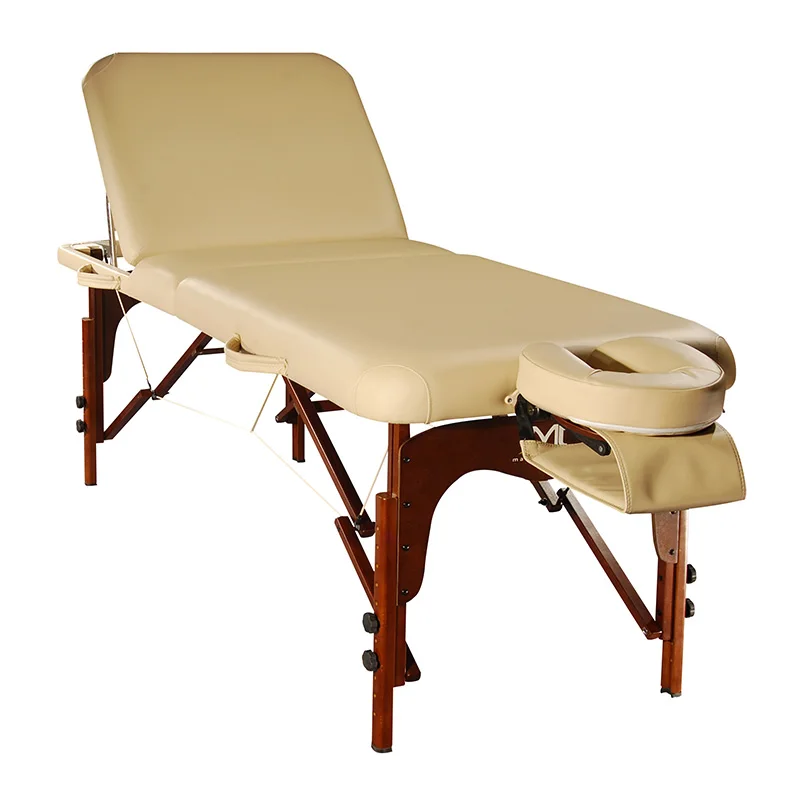 Mt Luban Muller Factory Cheap Price Professional Adjustable Height Wooden Foldable Salon Facial Bed Spa Bed Massage Bed Folding