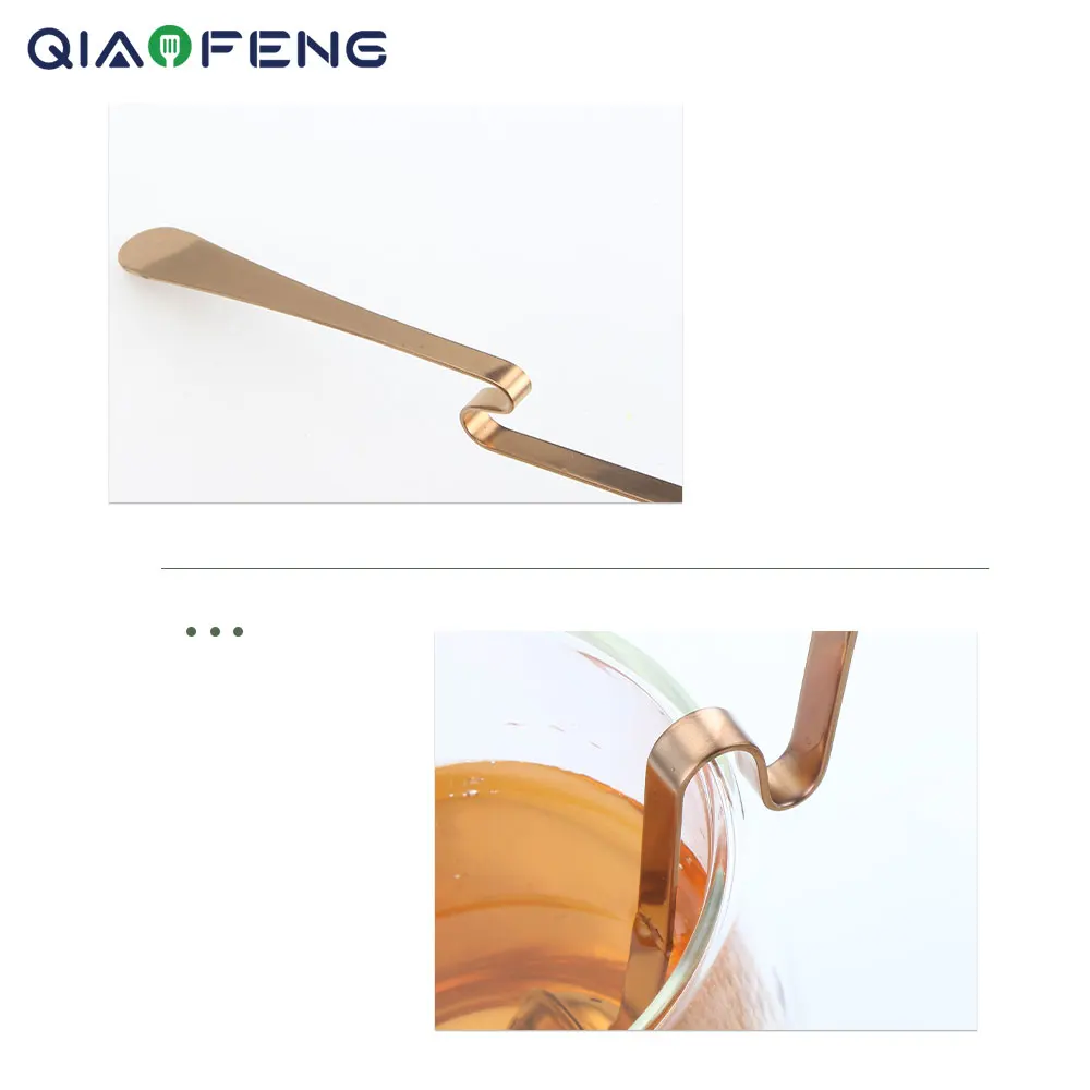 Ergonomic Design Heart Shaped Long Grip mesh metal Spoon loose tea strainer tea infuser