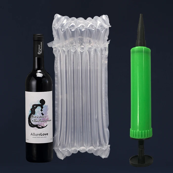 Inflatable air sleeve seal bubble cushion plate wine bottle inflatable glass jar protector air column bag