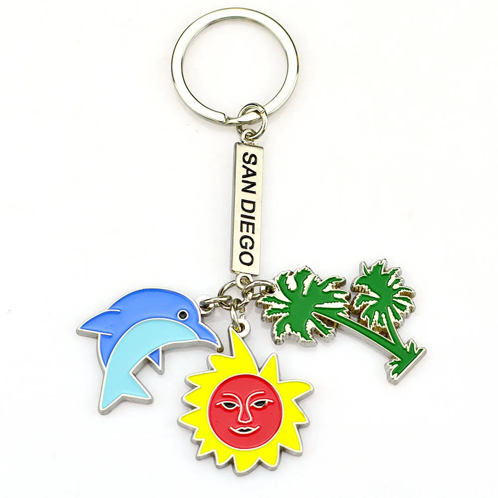 manufacturers custom zinc alloy metal key chain enamel letter anime cartoon 2d/3d keychains