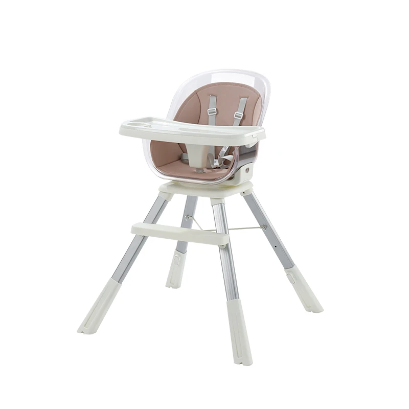 Newborn Multifunctional Baby High Chair Baby Feeding Wooden Baby High Chair With Tray Adjustable