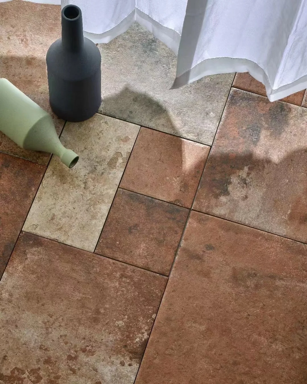 French Pattern Travertine Porcelain Tiles