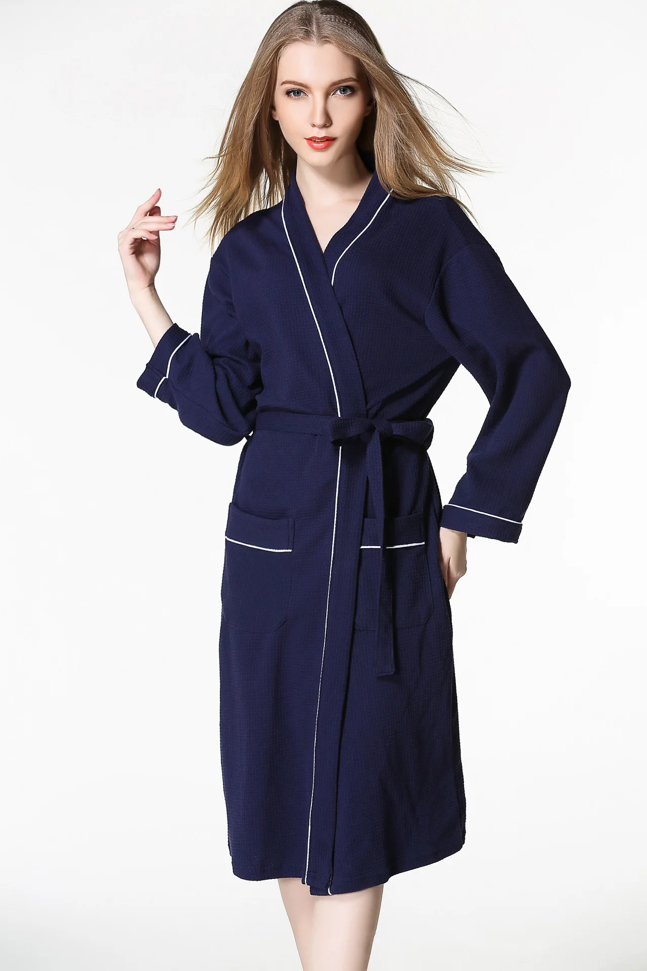 Wholesale Luxury Autumn Hotel Waffle Soft Cotton Couples