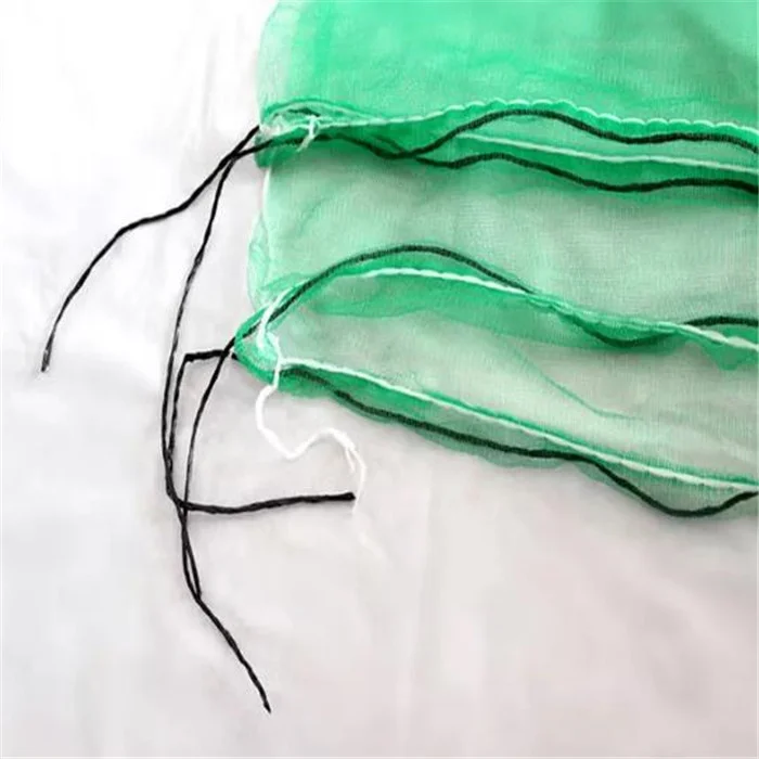 Customized Size Durable Date Mesh Bag for Protecting Date Fruits Green or White Palm Tree Mesh Bag With Black Drawstring