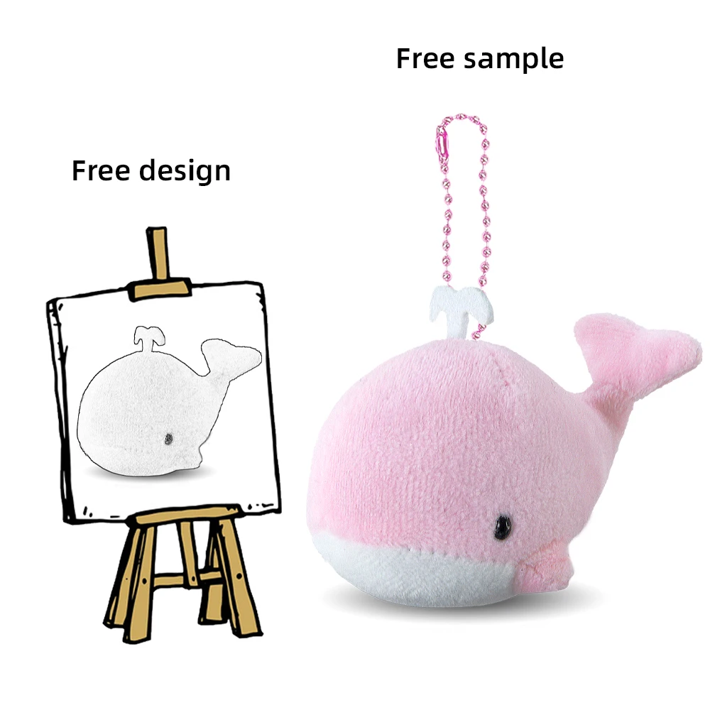Wholesale Customized Best Made Custom Made Pendants Animals Soft Stuffed Toy Small Whale Plush