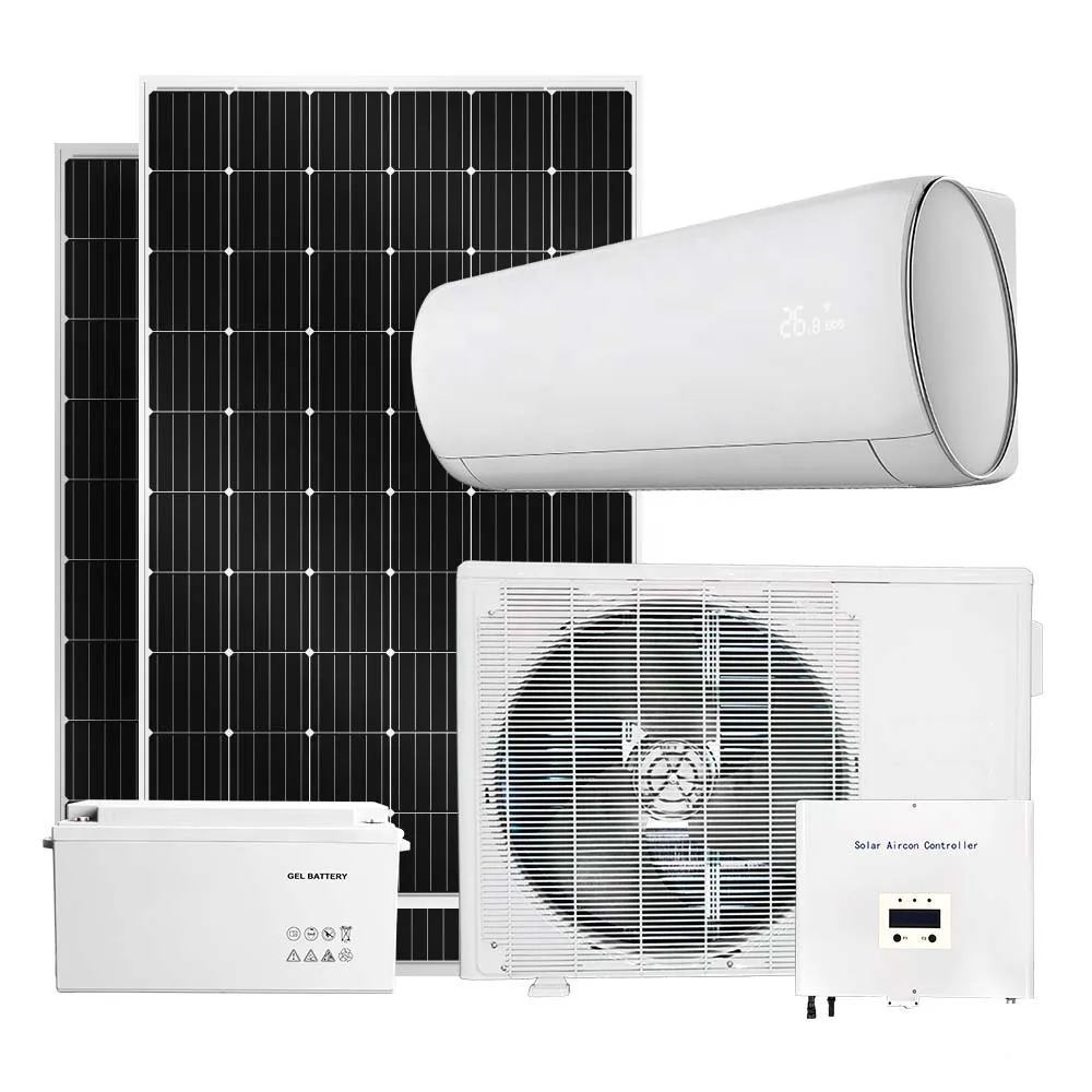 Energy saving 48V  Panel  Off Grid  Manufacturer Inverter Split Wall Mounted Solar Air Conditioner