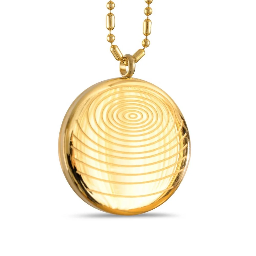 4 Energy Stones Quantum Scalar Pendant Fashion Necklace 2 Colors Stainless Steel Jewelry