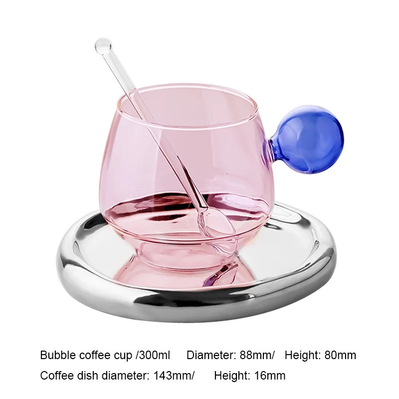 Designer niche high-looking light luxury latte coffee cup and saucer set high-end exquisite British afternoon tea tea set