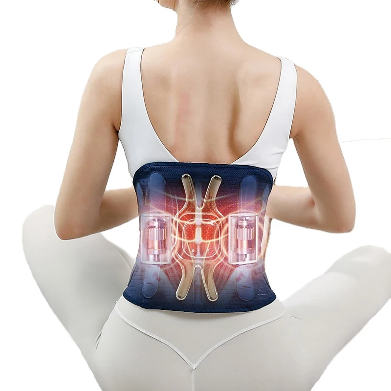 Cordless Heating Pad Back Massager Brace for Lower Back Pain Relief Vibration Wrap with Heating waist massage belt