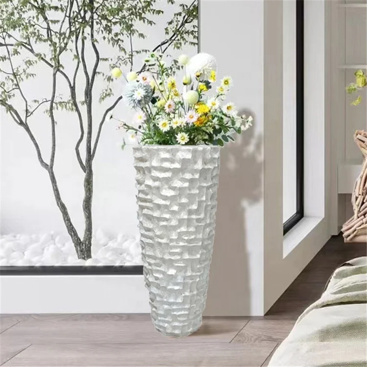 Unique shell vase home white shell flower pot for Nordic decorative