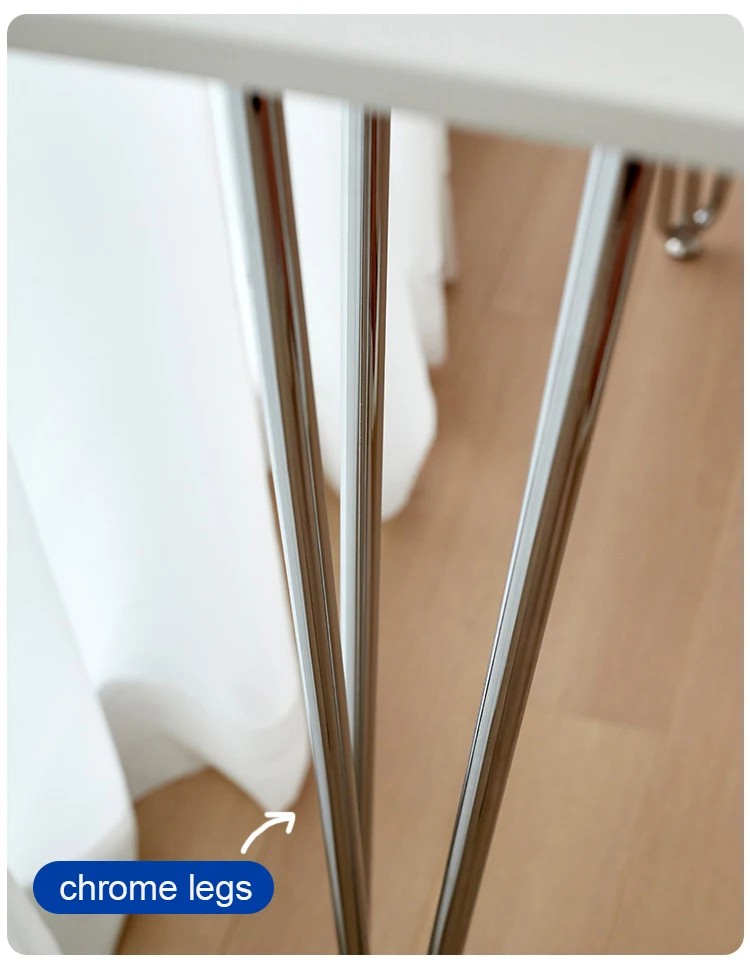 Nordic modern minimalism MDF rectangle chrome gold metal legs coffee study dining table for dining room study room