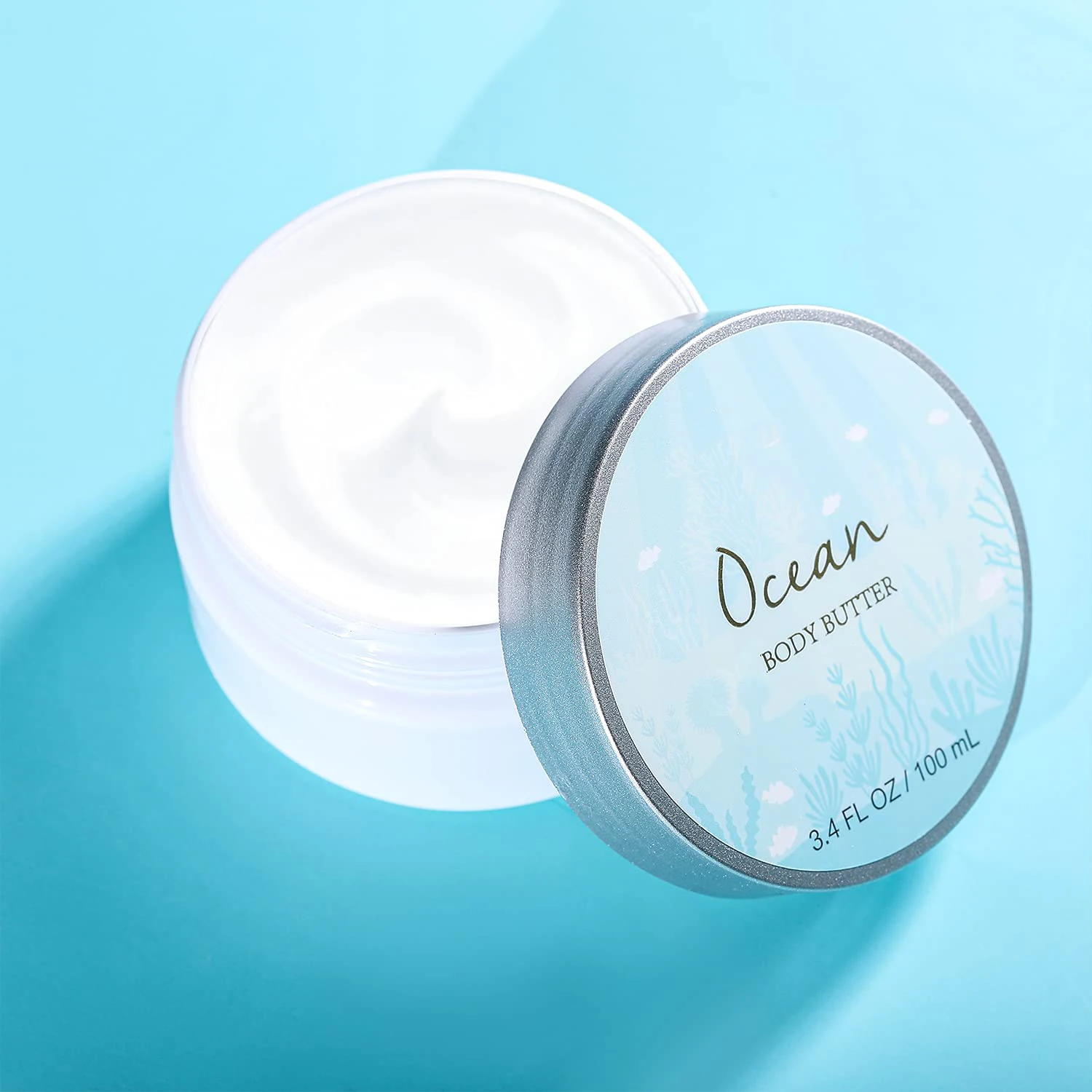 Private Label Gifts Set 5 Pcs Body Spa Bath Bomb Hand Cream Body Butter Scented Candle Ocean Scented Bath Set