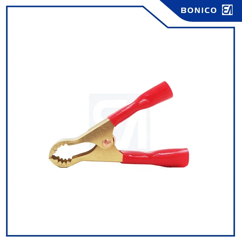 Зажим с латунным покрытием и изолятором зубьев, 50 А, 80 мм