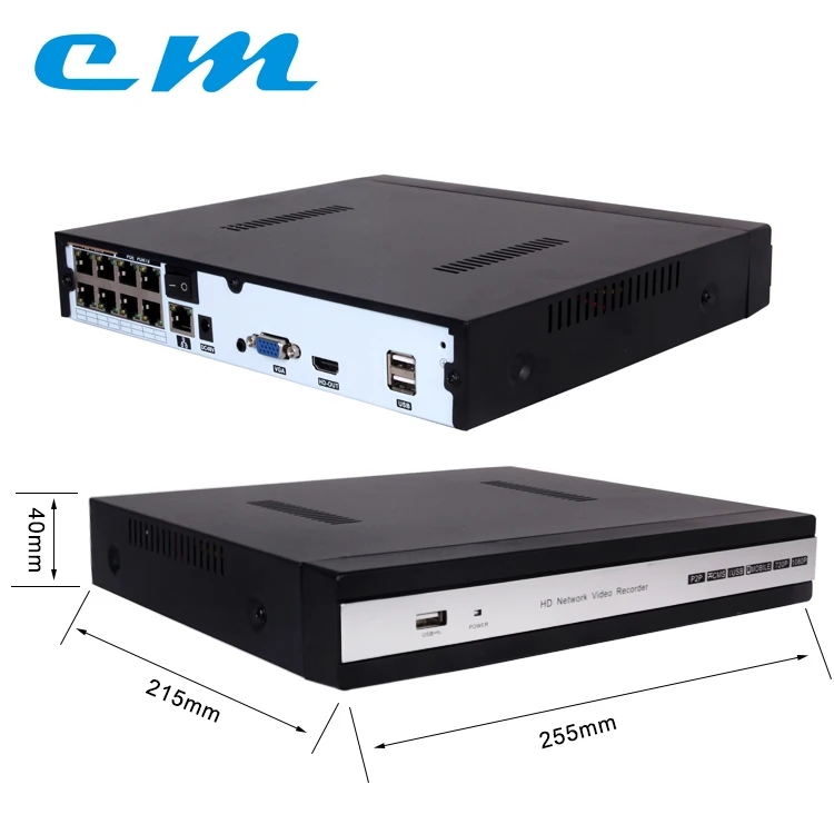  H.265 8CH NVR 5MP Bullet Home Security POE IP Camera CCTV