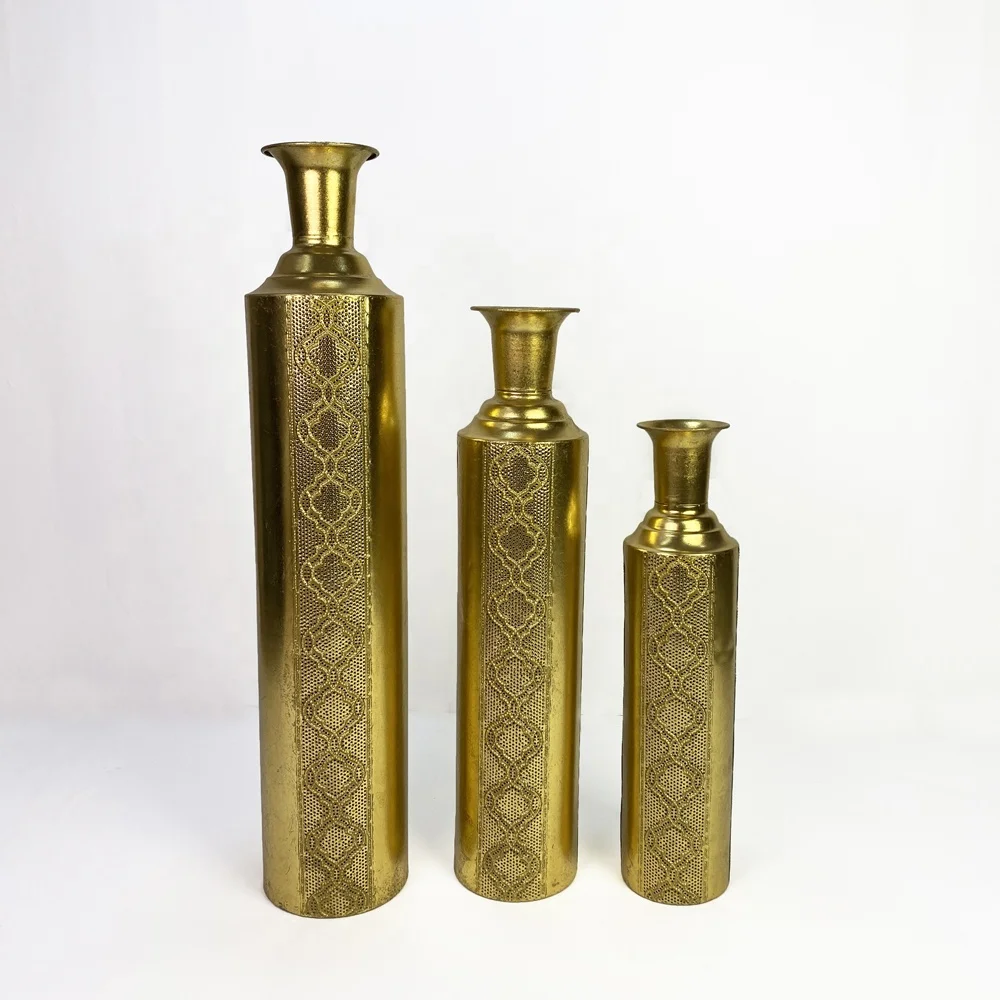 Lander Customizable Home Wedding Event Party Decorations Gold Metal Vases For Home Decor